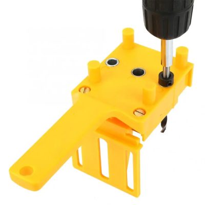 Woodworking Dowel Hole Drilling Jig Tool, Self-Centering Guide, 6/8/10mm Dowels, Durable Steel & ABS | DOWELKIT