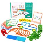 Ξύλινο εκπαιδευτικό παιχνίδι sticks & rings Montessori KIDDOQUEST για παιδιά