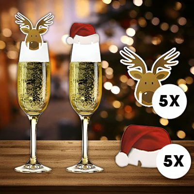 Χριστουγεννιάτικες Κάρτες Ποτηριών (10τμχ) | CUPCARDS