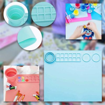 Παιδικό Χαλάκι Ζωγραφικής Σιλικόνης με Θήκες Χρωμάτων ARTMAT