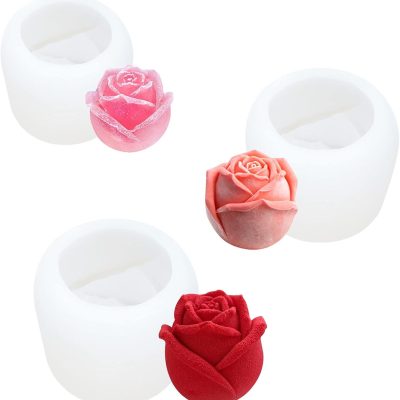 Παγάκια Σιλικόνης σε Σχήμα Τριαντάφυλλου (Σετ 3 τεμαχίων) ICEROSE