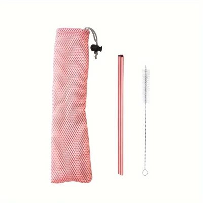 Ρομαντικό επαναχρησιμοποιήσιμο ροζ καλαμάκι καρδιάς | HEARTSTRAW