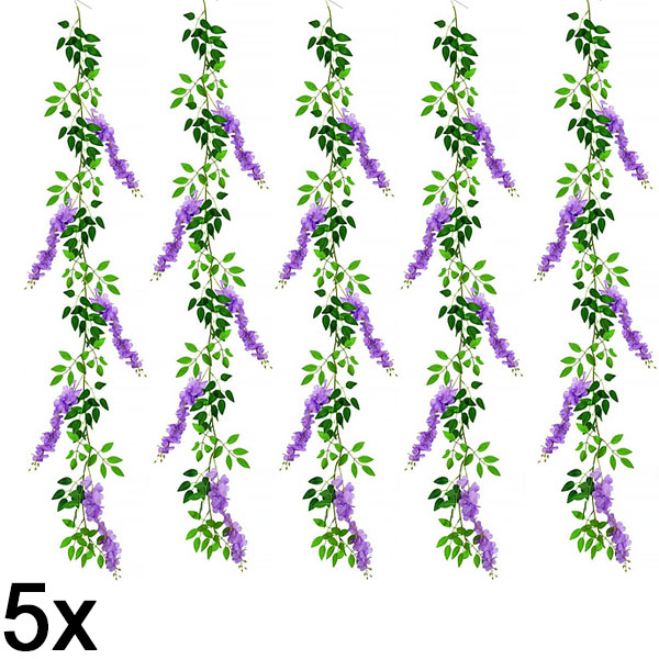 5x Προσομοίωση Λουλούδια Αμπελιού Βιστέρια | WISBLOOM